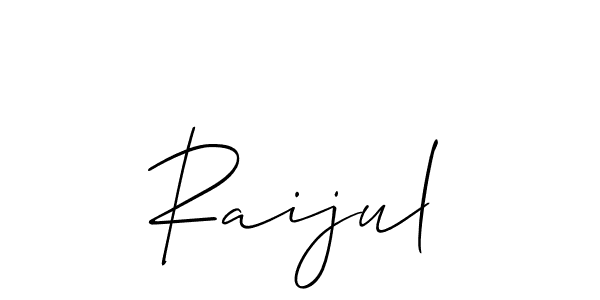 Make a beautiful signature design for name Raijul. With this signature (Allison_Script) style, you can create a handwritten signature for free. Raijul signature style 2 images and pictures png