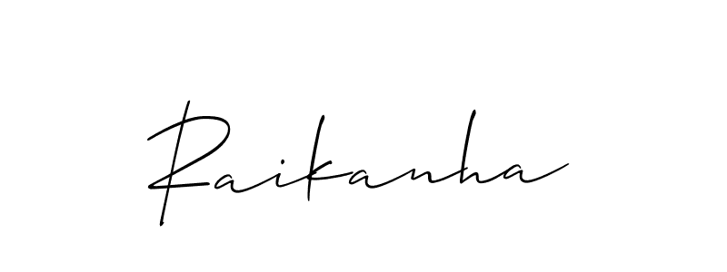 It looks lik you need a new signature style for name Raikanha. Design unique handwritten (Allison_Script) signature with our free signature maker in just a few clicks. Raikanha signature style 2 images and pictures png