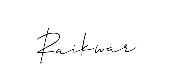 Make a beautiful signature design for name Raikwar. With this signature (Allison_Script) style, you can create a handwritten signature for free. Raikwar signature style 2 images and pictures png