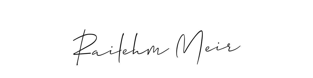 Use a signature maker to create a handwritten signature online. With this signature software, you can design (Allison_Script) your own signature for name Railehm Meir. Railehm Meir signature style 2 images and pictures png