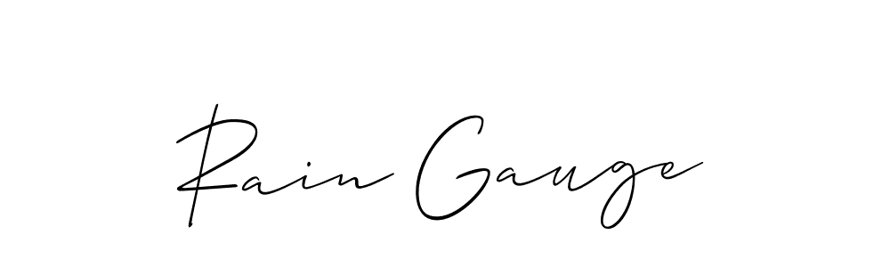 Also we have Rain Gauge name is the best signature style. Create professional handwritten signature collection using Allison_Script autograph style. Rain Gauge signature style 2 images and pictures png