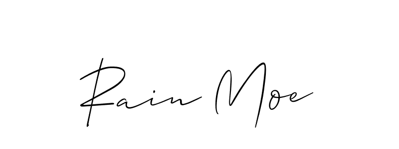 Make a beautiful signature design for name Rain Moe. With this signature (Allison_Script) style, you can create a handwritten signature for free. Rain Moe signature style 2 images and pictures png