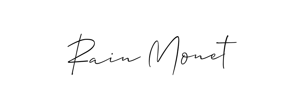 It looks lik you need a new signature style for name Rain Monet. Design unique handwritten (Allison_Script) signature with our free signature maker in just a few clicks. Rain Monet signature style 2 images and pictures png