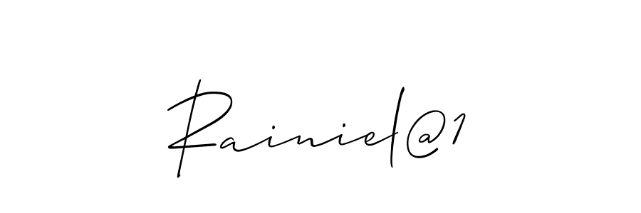 How to Draw Rainiel@1 signature style? Allison_Script is a latest design signature styles for name Rainiel@1. Rainiel@1 signature style 2 images and pictures png