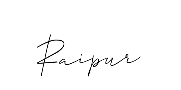 The best way (Allison_Script) to make a short signature is to pick only two or three words in your name. The name Raipur include a total of six letters. For converting this name. Raipur signature style 2 images and pictures png