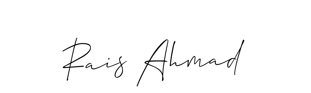 Use a signature maker to create a handwritten signature online. With this signature software, you can design (Allison_Script) your own signature for name Rais Ahmad. Rais Ahmad signature style 2 images and pictures png