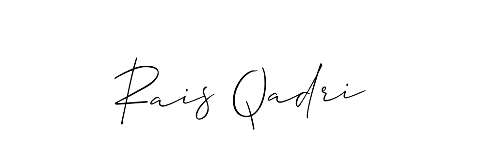 if you are searching for the best signature style for your name Rais Qadri. so please give up your signature search. here we have designed multiple signature styles  using Allison_Script. Rais Qadri signature style 2 images and pictures png