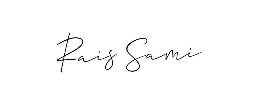 Design your own signature with our free online signature maker. With this signature software, you can create a handwritten (Allison_Script) signature for name Rais Sami. Rais Sami signature style 2 images and pictures png