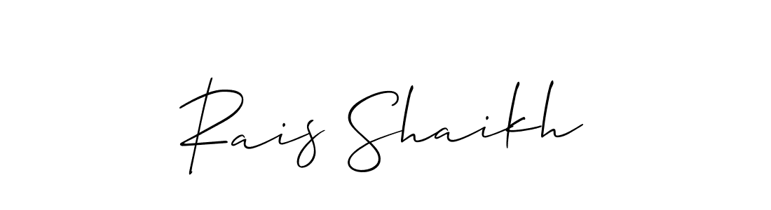 You should practise on your own different ways (Allison_Script) to write your name (Rais Shaikh) in signature. don't let someone else do it for you. Rais Shaikh signature style 2 images and pictures png