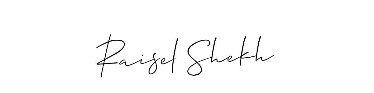 How to Draw Raisel Shekh signature style? Allison_Script is a latest design signature styles for name Raisel Shekh. Raisel Shekh signature style 2 images and pictures png
