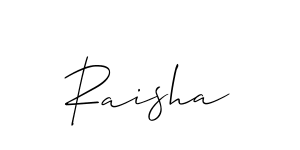 Create a beautiful signature design for name Raisha. With this signature (Allison_Script) fonts, you can make a handwritten signature for free. Raisha signature style 2 images and pictures png