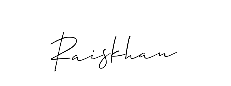 Check out images of Autograph of Raiskhan name. Actor Raiskhan Signature Style. Allison_Script is a professional sign style online. Raiskhan signature style 2 images and pictures png