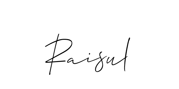 Create a beautiful signature design for name Raisul. With this signature (Allison_Script) fonts, you can make a handwritten signature for free. Raisul signature style 2 images and pictures png