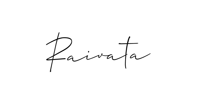 Use a signature maker to create a handwritten signature online. With this signature software, you can design (Allison_Script) your own signature for name Raivata. Raivata signature style 2 images and pictures png