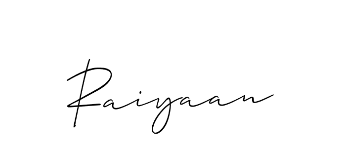 It looks lik you need a new signature style for name Raiyaan. Design unique handwritten (Allison_Script) signature with our free signature maker in just a few clicks. Raiyaan signature style 2 images and pictures png