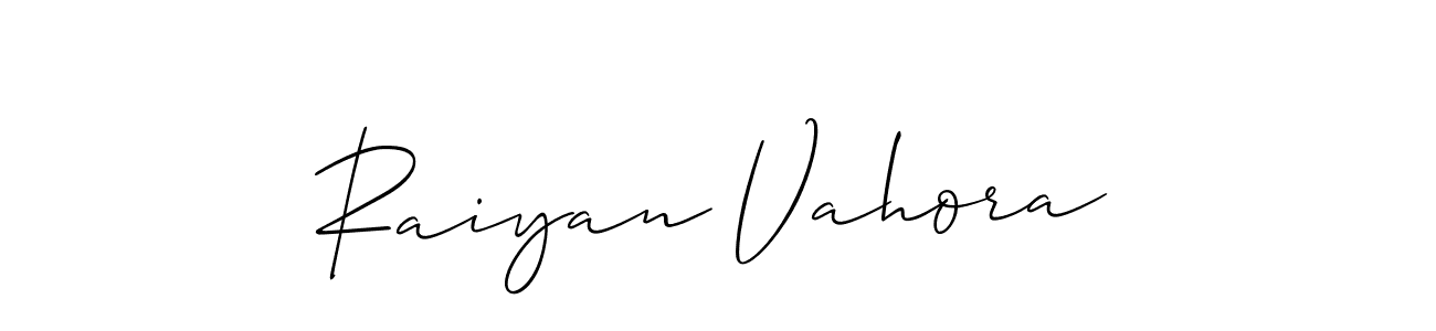 Raiyan Vahora stylish signature style. Best Handwritten Sign (Allison_Script) for my name. Handwritten Signature Collection Ideas for my name Raiyan Vahora. Raiyan Vahora signature style 2 images and pictures png