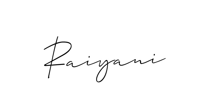 How to make Raiyani name signature. Use Allison_Script style for creating short signs online. This is the latest handwritten sign. Raiyani signature style 2 images and pictures png