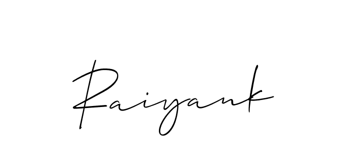 Make a beautiful signature design for name Raiyank. Use this online signature maker to create a handwritten signature for free. Raiyank signature style 2 images and pictures png