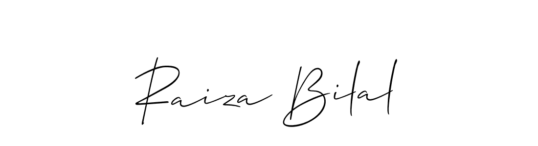 How to Draw Raiza Bilal signature style? Allison_Script is a latest design signature styles for name Raiza Bilal. Raiza Bilal signature style 2 images and pictures png