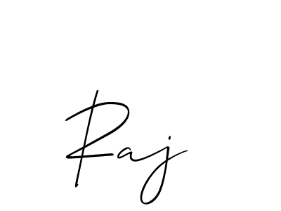 Use a signature maker to create a handwritten signature online. With this signature software, you can design (Allison_Script) your own signature for name Raj . Raj  signature style 2 images and pictures png