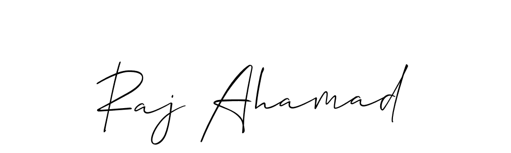 The best way (Allison_Script) to make a short signature is to pick only two or three words in your name. The name Raj Ahamad include a total of six letters. For converting this name. Raj Ahamad signature style 2 images and pictures png