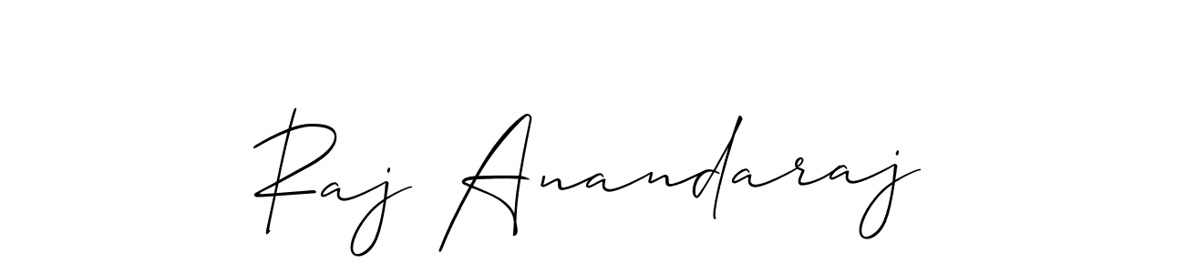 Design your own signature with our free online signature maker. With this signature software, you can create a handwritten (Allison_Script) signature for name Raj Anandaraj. Raj Anandaraj signature style 2 images and pictures png