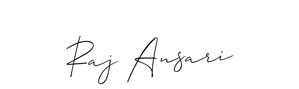 The best way (Allison_Script) to make a short signature is to pick only two or three words in your name. The name Raj Ansari include a total of six letters. For converting this name. Raj Ansari signature style 2 images and pictures png