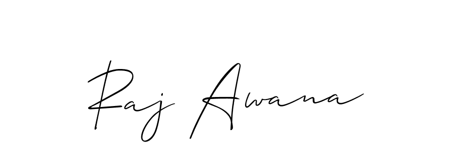 Raj Awana stylish signature style. Best Handwritten Sign (Allison_Script) for my name. Handwritten Signature Collection Ideas for my name Raj Awana. Raj Awana signature style 2 images and pictures png