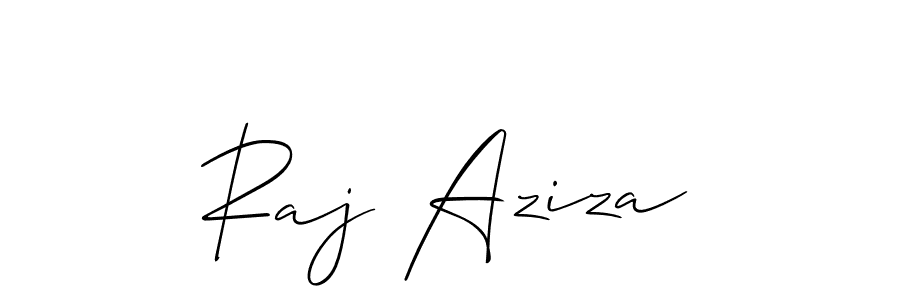 How to Draw Raj Aziza signature style? Allison_Script is a latest design signature styles for name Raj Aziza. Raj Aziza signature style 2 images and pictures png