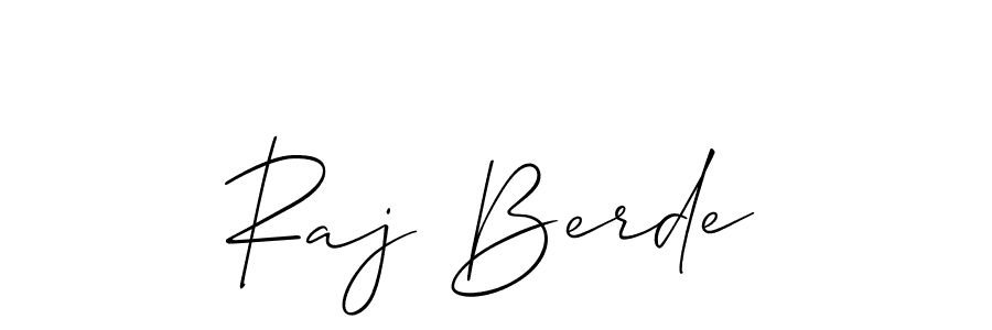How to make Raj Berde name signature. Use Allison_Script style for creating short signs online. This is the latest handwritten sign. Raj Berde signature style 2 images and pictures png