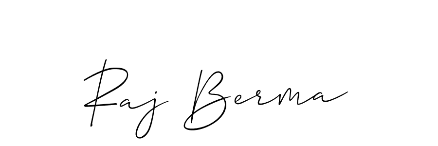 Use a signature maker to create a handwritten signature online. With this signature software, you can design (Allison_Script) your own signature for name Raj Berma. Raj Berma signature style 2 images and pictures png