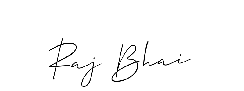 Use a signature maker to create a handwritten signature online. With this signature software, you can design (Allison_Script) your own signature for name Raj Bhai. Raj Bhai signature style 2 images and pictures png