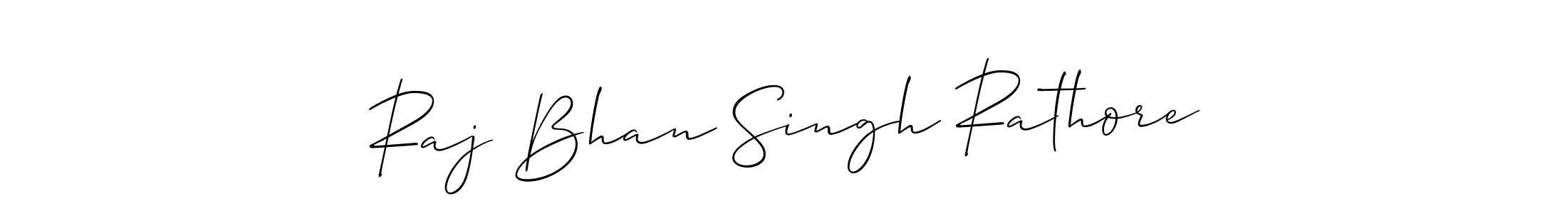 How to make Raj Bhan Singh Rathore name signature. Use Allison_Script style for creating short signs online. This is the latest handwritten sign. Raj Bhan Singh Rathore signature style 2 images and pictures png