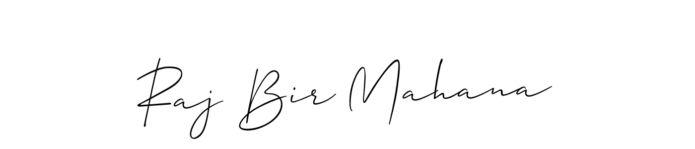 Also we have Raj Bir Mahana name is the best signature style. Create professional handwritten signature collection using Allison_Script autograph style. Raj Bir Mahana signature style 2 images and pictures png