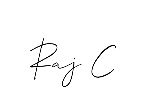 Also we have Raj C name is the best signature style. Create professional handwritten signature collection using Allison_Script autograph style. Raj C signature style 2 images and pictures png
