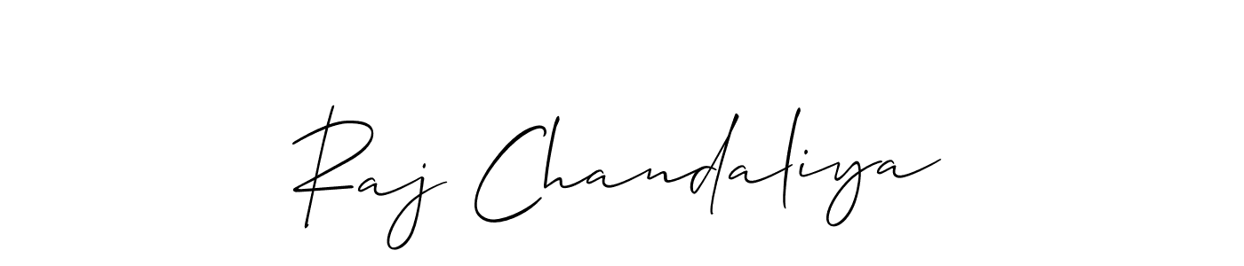 Also You can easily find your signature by using the search form. We will create Raj Chandaliya name handwritten signature images for you free of cost using Allison_Script sign style. Raj Chandaliya signature style 2 images and pictures png