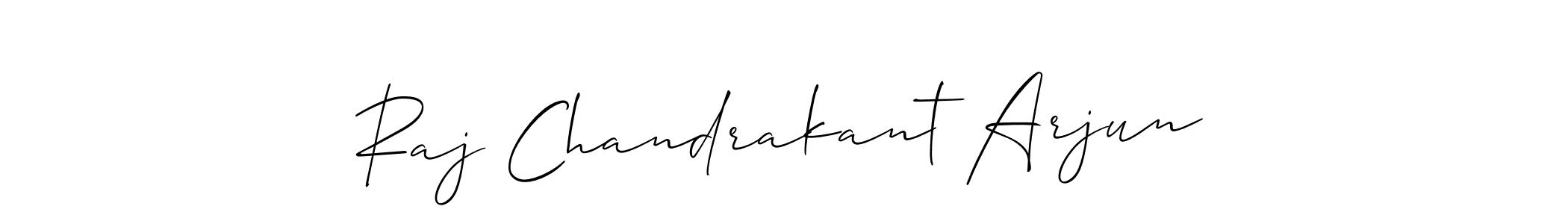 Make a beautiful signature design for name Raj Chandrakant Arjun. With this signature (Allison_Script) style, you can create a handwritten signature for free. Raj Chandrakant Arjun signature style 2 images and pictures png