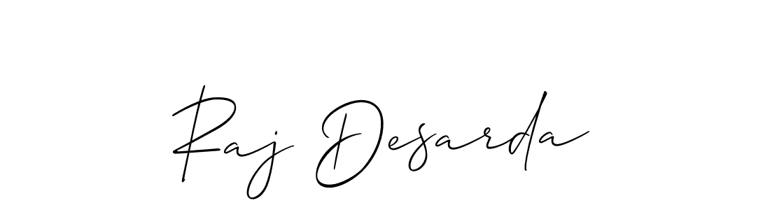 Also we have Raj Desarda name is the best signature style. Create professional handwritten signature collection using Allison_Script autograph style. Raj Desarda signature style 2 images and pictures png