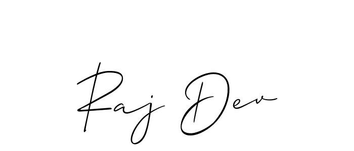 Create a beautiful signature design for name Raj Dev. With this signature (Allison_Script) fonts, you can make a handwritten signature for free. Raj Dev signature style 2 images and pictures png