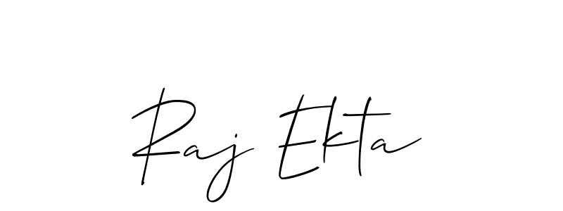 Design your own signature with our free online signature maker. With this signature software, you can create a handwritten (Allison_Script) signature for name Raj Ekta. Raj Ekta signature style 2 images and pictures png