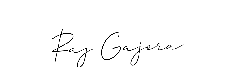 Allison_Script is a professional signature style that is perfect for those who want to add a touch of class to their signature. It is also a great choice for those who want to make their signature more unique. Get Raj Gajera name to fancy signature for free. Raj Gajera signature style 2 images and pictures png