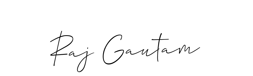 Also we have Raj Gautam name is the best signature style. Create professional handwritten signature collection using Allison_Script autograph style. Raj Gautam signature style 2 images and pictures png