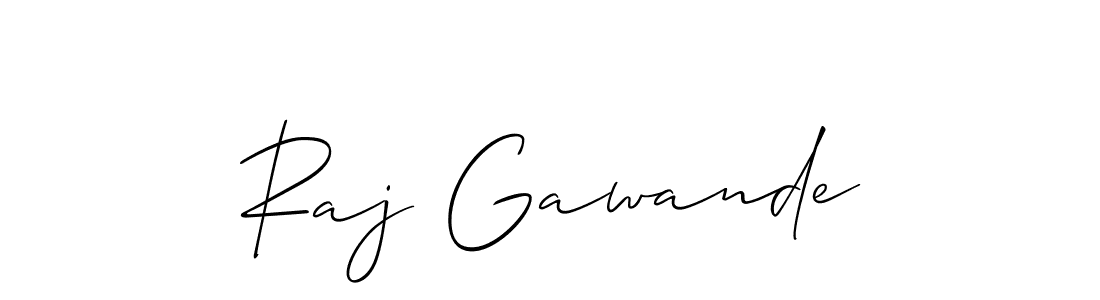 You should practise on your own different ways (Allison_Script) to write your name (Raj Gawande) in signature. don't let someone else do it for you. Raj Gawande signature style 2 images and pictures png