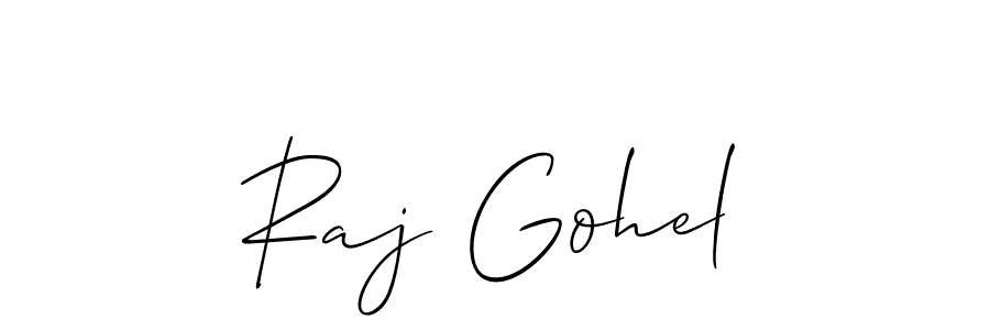 Design your own signature with our free online signature maker. With this signature software, you can create a handwritten (Allison_Script) signature for name Raj Gohel. Raj Gohel signature style 2 images and pictures png