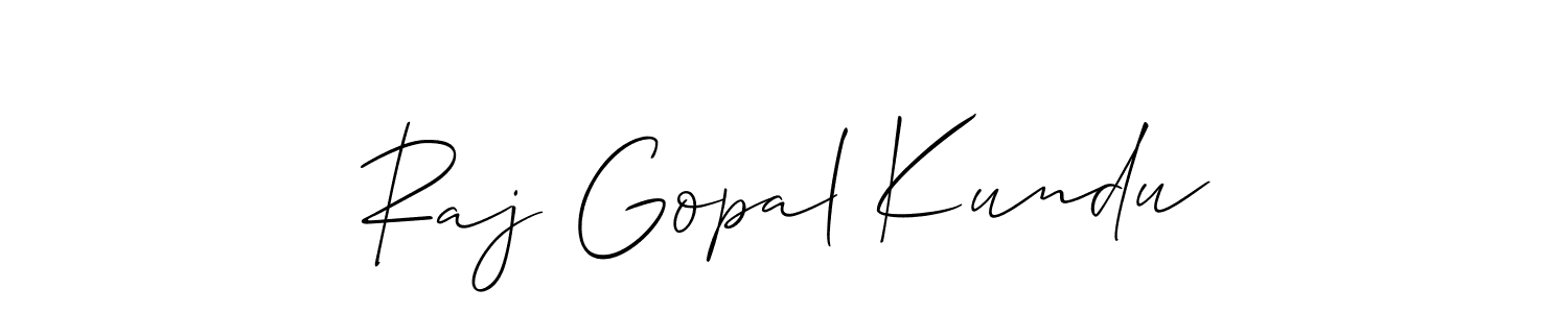 Similarly Allison_Script is the best handwritten signature design. Signature creator online .You can use it as an online autograph creator for name Raj Gopal Kundu. Raj Gopal Kundu signature style 2 images and pictures png