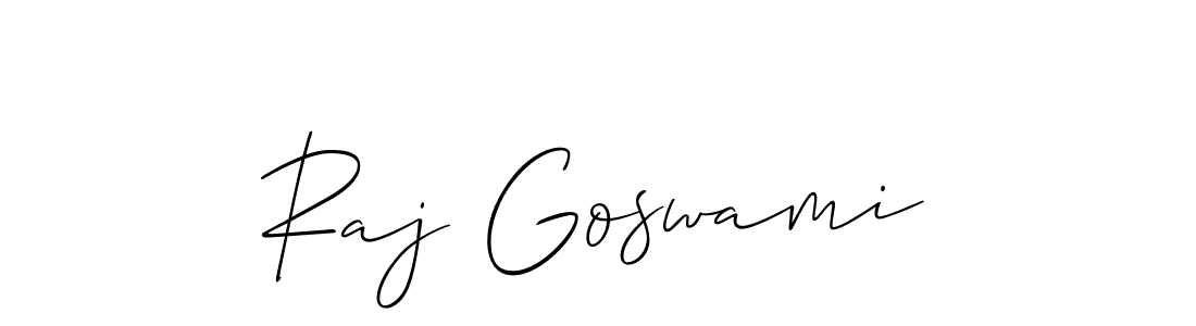 Design your own signature with our free online signature maker. With this signature software, you can create a handwritten (Allison_Script) signature for name Raj Goswami. Raj Goswami signature style 2 images and pictures png