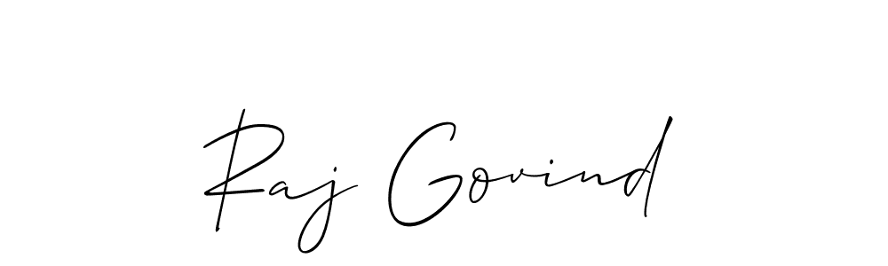 You should practise on your own different ways (Allison_Script) to write your name (Raj Govind) in signature. don't let someone else do it for you. Raj Govind signature style 2 images and pictures png