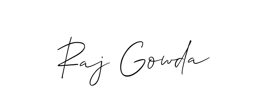 How to make Raj Gowda signature? Allison_Script is a professional autograph style. Create handwritten signature for Raj Gowda name. Raj Gowda signature style 2 images and pictures png