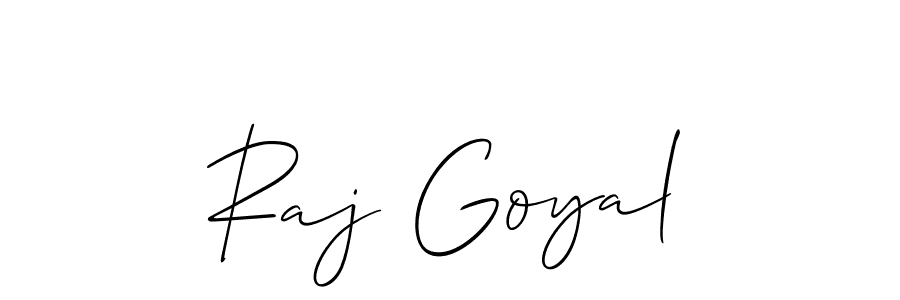 Raj Goyal stylish signature style. Best Handwritten Sign (Allison_Script) for my name. Handwritten Signature Collection Ideas for my name Raj Goyal. Raj Goyal signature style 2 images and pictures png