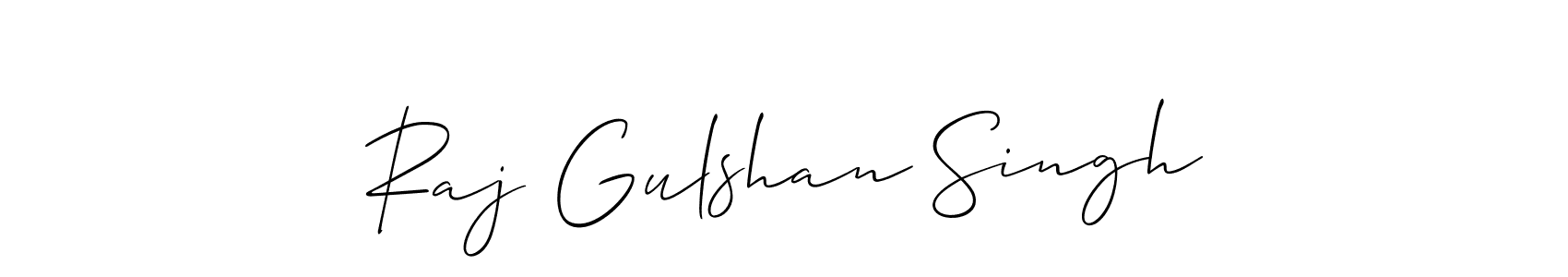 Create a beautiful signature design for name Raj Gulshan Singh. With this signature (Allison_Script) fonts, you can make a handwritten signature for free. Raj Gulshan Singh signature style 2 images and pictures png